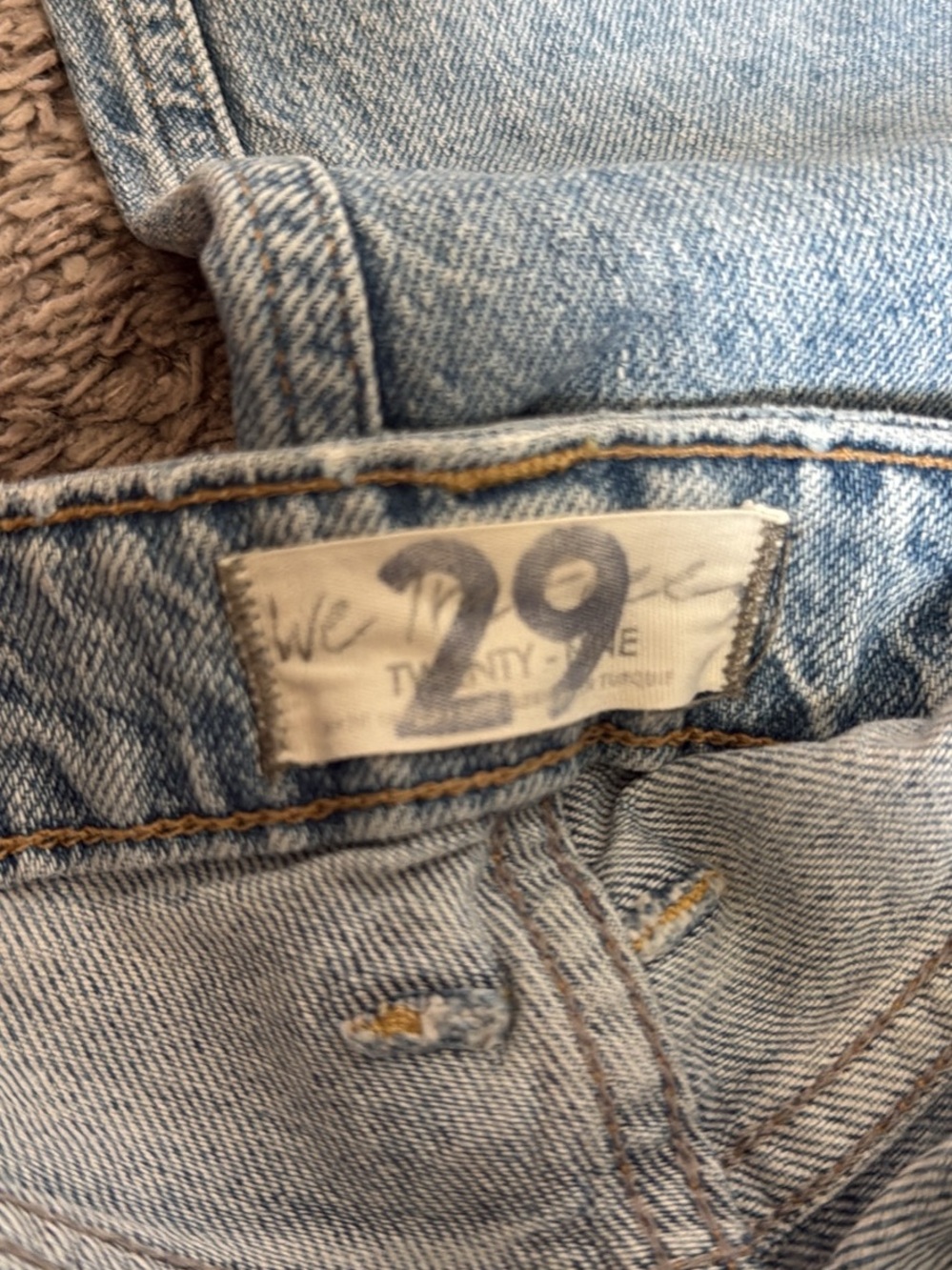 We The Free Light Blue High-Rise Distressed Jeans - Picture 7 of 8